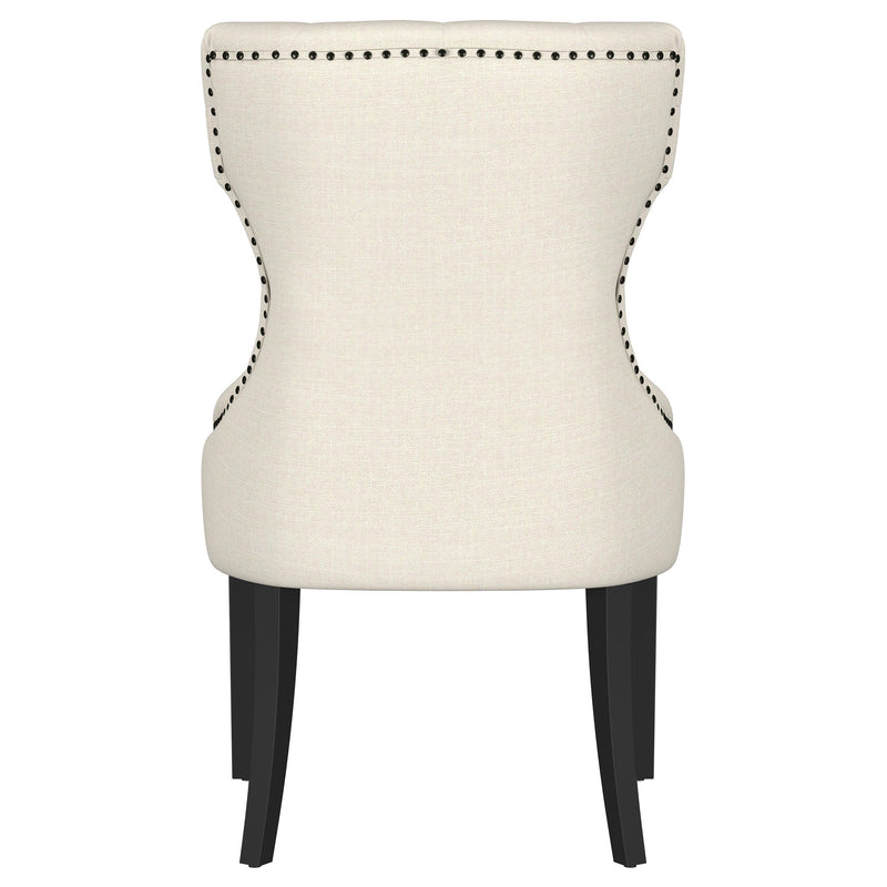 Silla de comedor tapizada con botones Baney