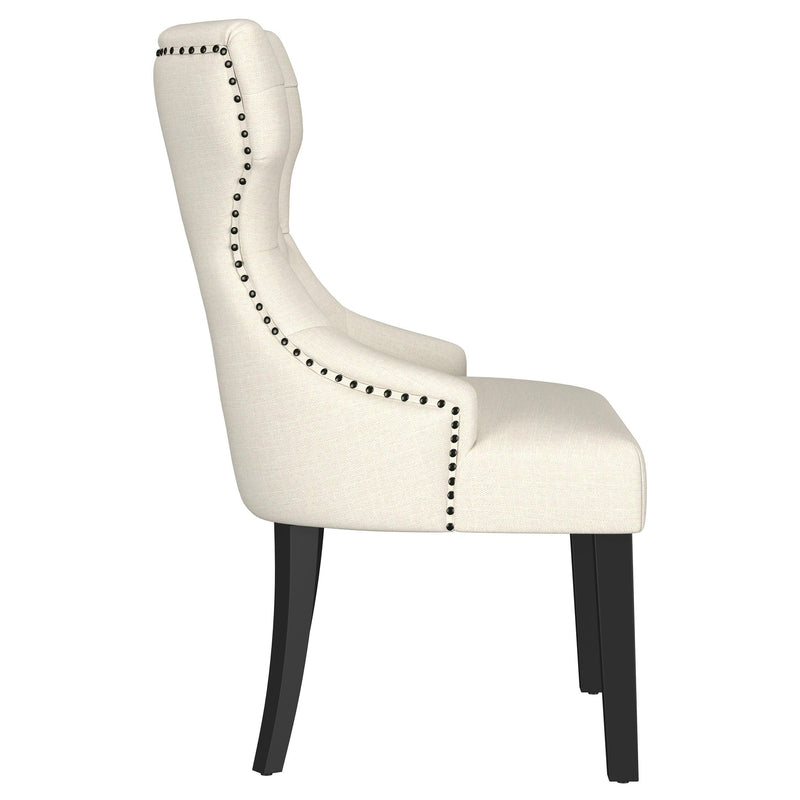 Silla de comedor tapizada con botones Baney