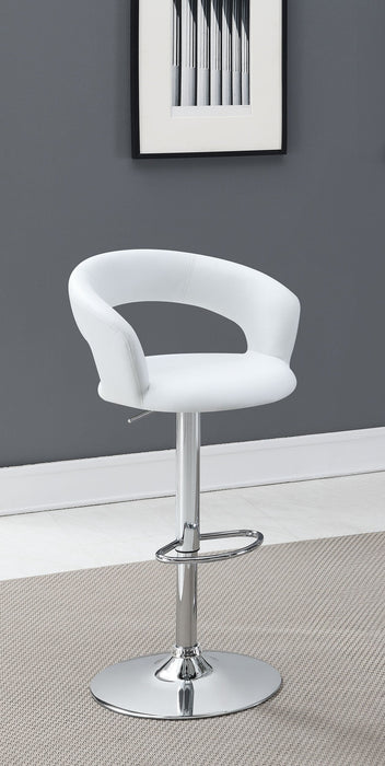 Barraza 29-inch Adjustable Height Bar Stool Black / White and Chrome