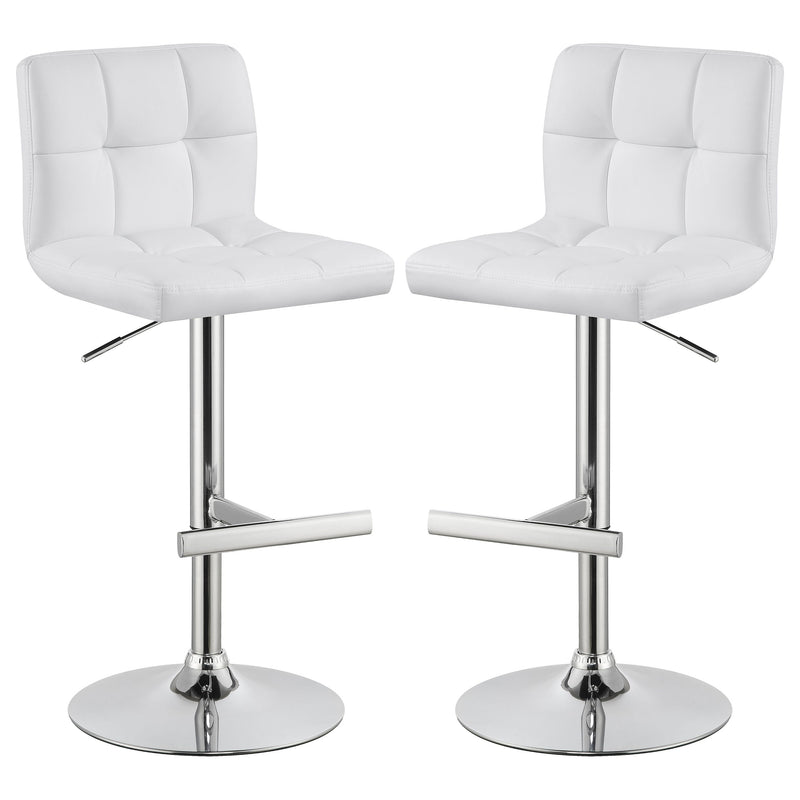 Lenny Upholstered Adjustable Bar Stool (Set of 2)