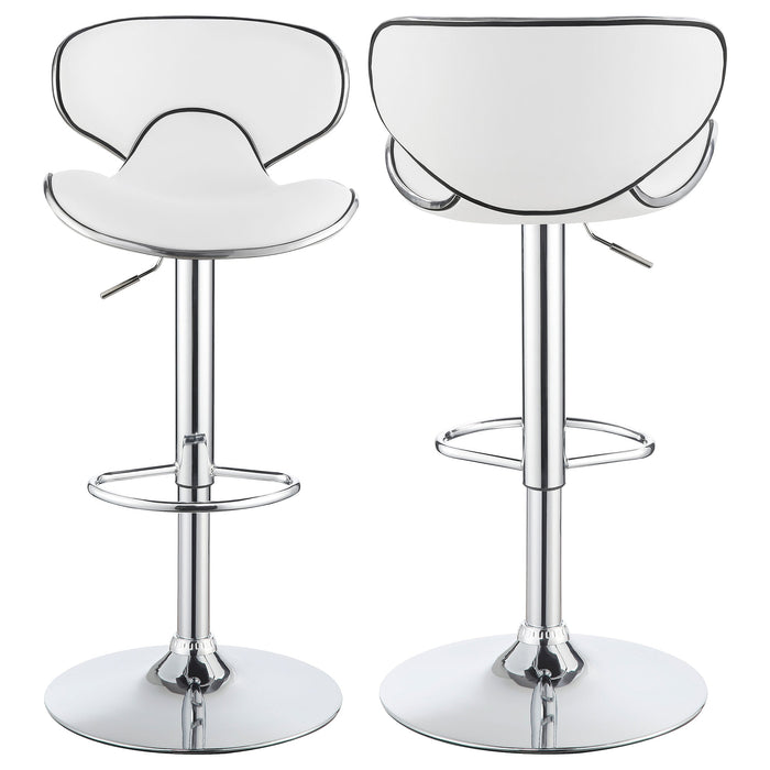Edenton Upholstered Adjustable Bar Stool Black (Set of 2)