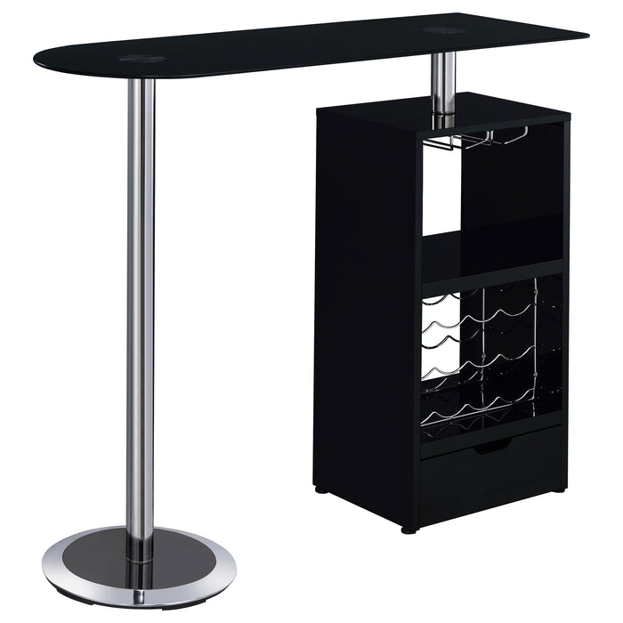 Ferguson 3-tier Bar Unit Black Nickel and Black Oak