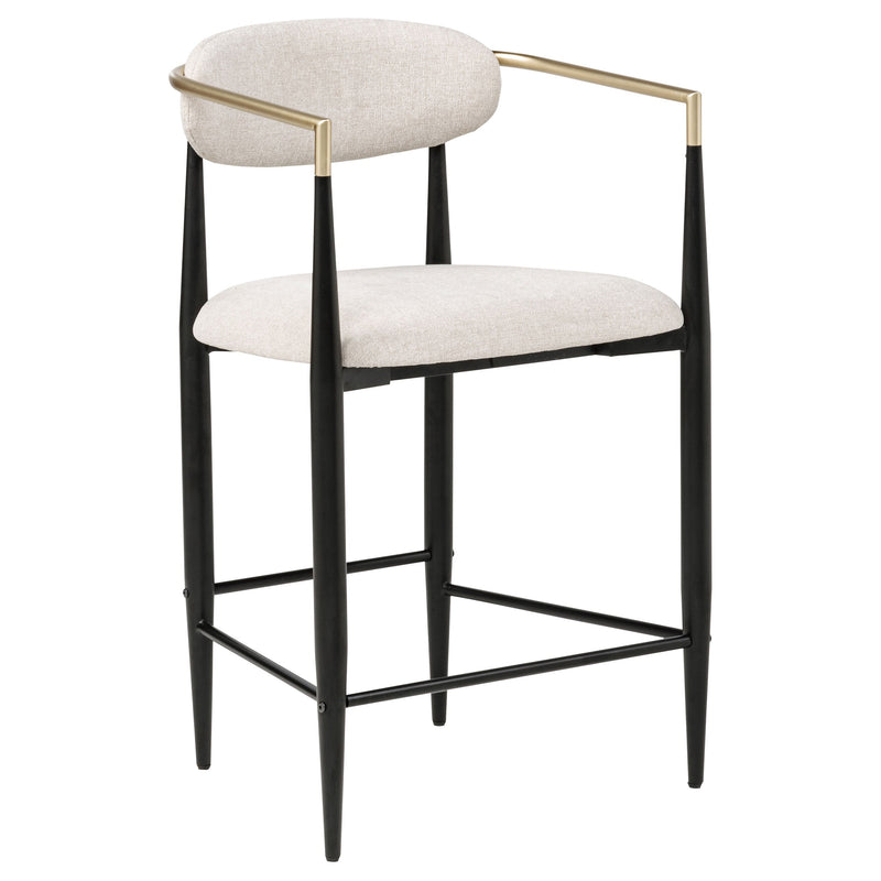 Silla de mostrador tapizada en tela Tina (juego de 2)