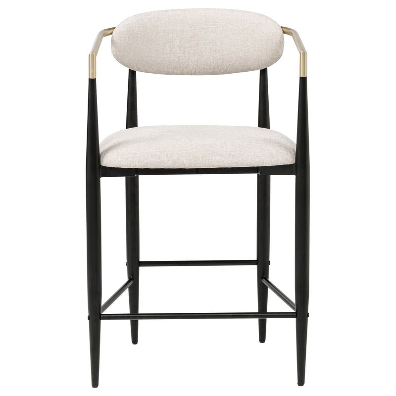 Silla de mostrador tapizada en tela Tina (juego de 2)