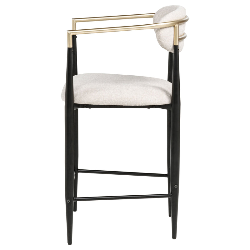 Silla de mostrador tapizada en tela Tina (juego de 2)