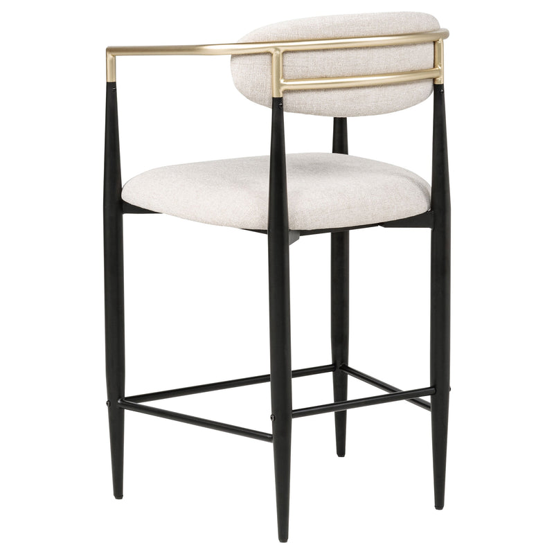Silla de mostrador tapizada en tela Tina (juego de 2)