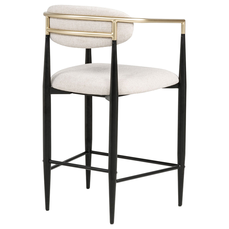 Silla de mostrador tapizada en tela Tina (juego de 2)