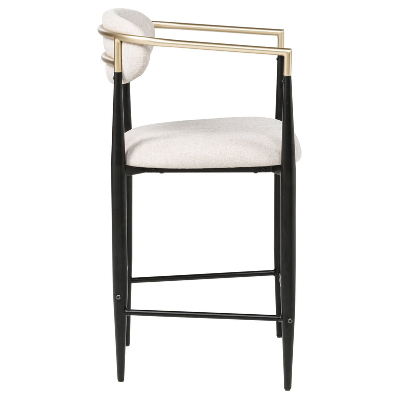 Silla de mostrador tapizada en tela Tina (juego de 2)