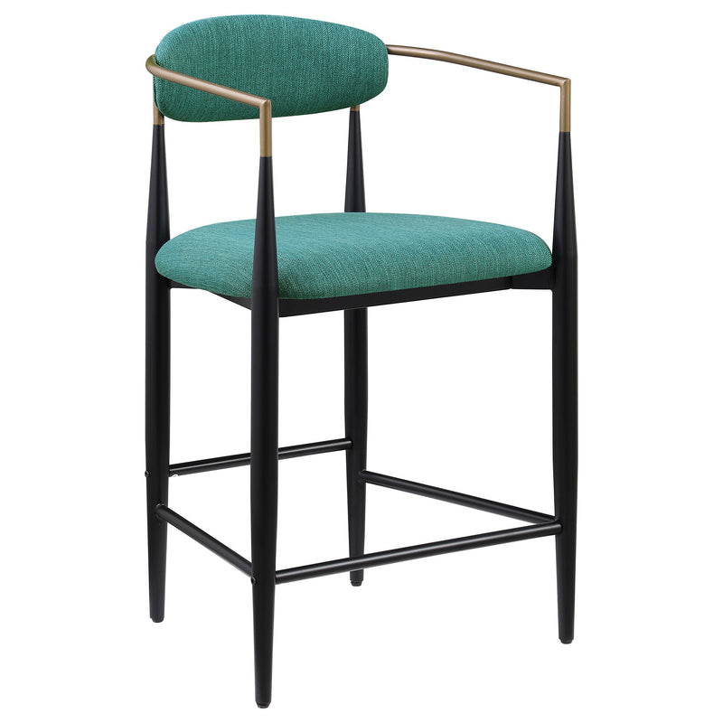 Silla de mostrador tapizada en tela Tina (juego de 2)