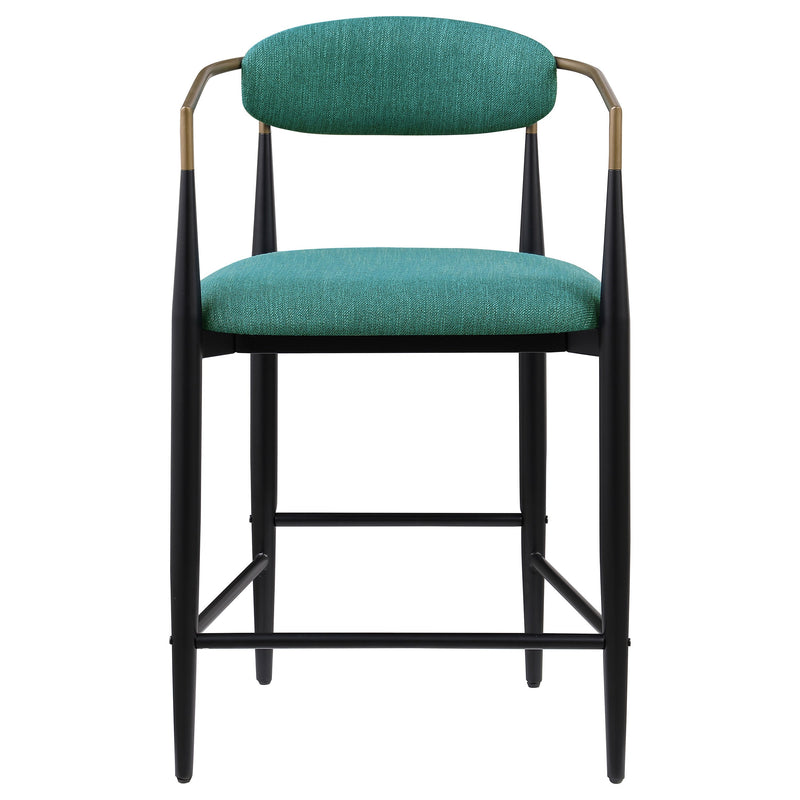 Silla de mostrador tapizada en tela Tina (juego de 2)