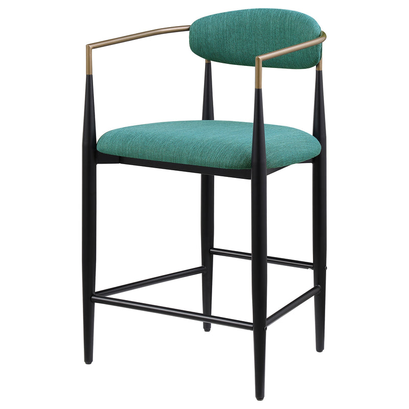 Silla de mostrador tapizada en tela Tina (juego de 2)