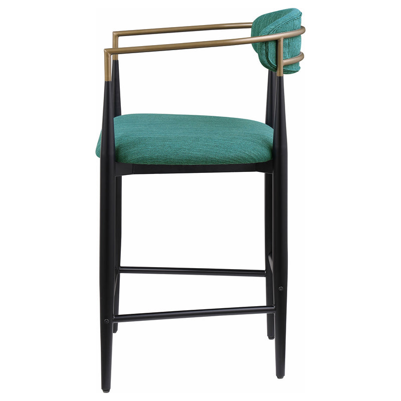 Silla de mostrador tapizada en tela Tina (juego de 2)