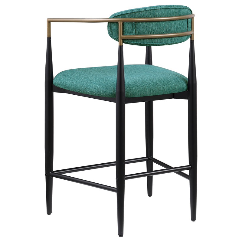 Silla de mostrador tapizada en tela Tina (juego de 2)