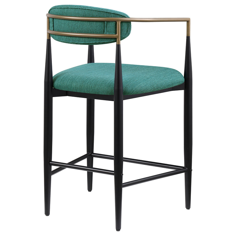 Silla de mostrador tapizada en tela Tina (juego de 2)