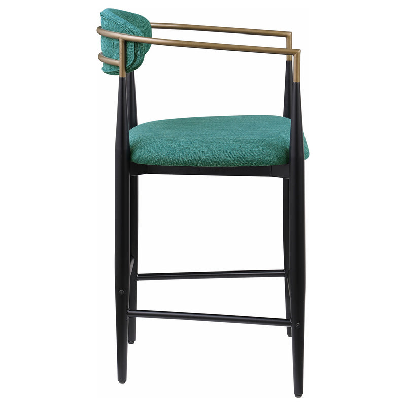 Silla de mostrador tapizada en tela Tina (juego de 2)