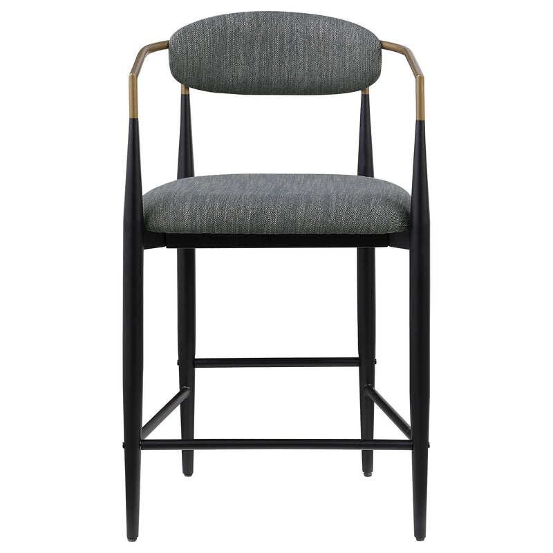 Silla de mostrador tapizada en tela Tina (juego de 2)
