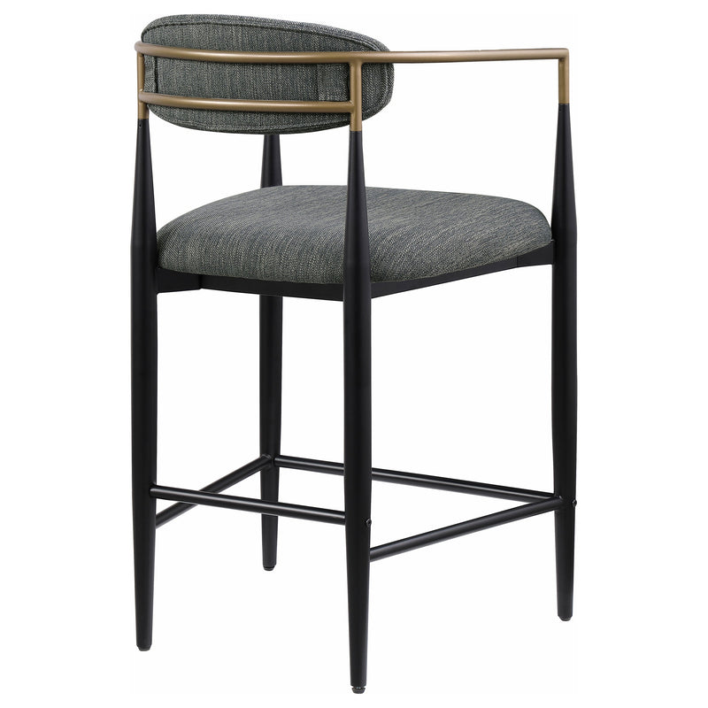 Silla de mostrador tapizada en tela Tina (juego de 2)