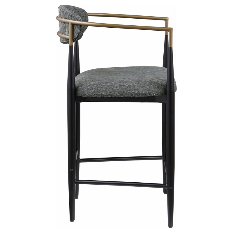 Silla de mostrador tapizada en tela Tina (juego de 2)