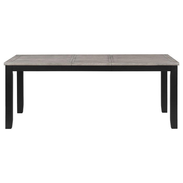 Elodie  Dining Table Set with Extension Leaf Grey and Black