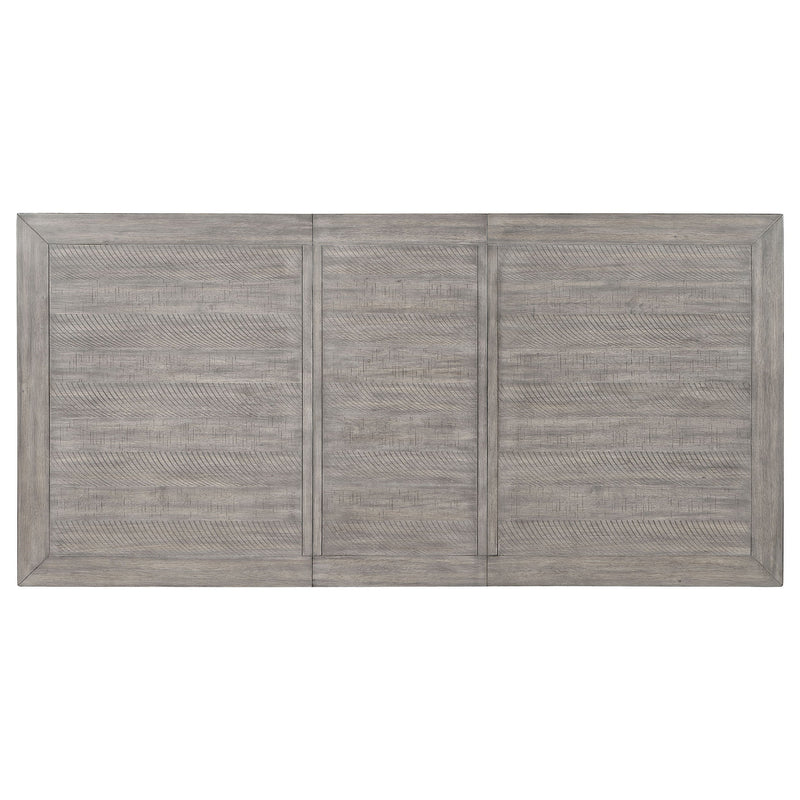 Mesa de comedor extensible rectangular Elodie de 78 pulgadas con hoja de extensión negra