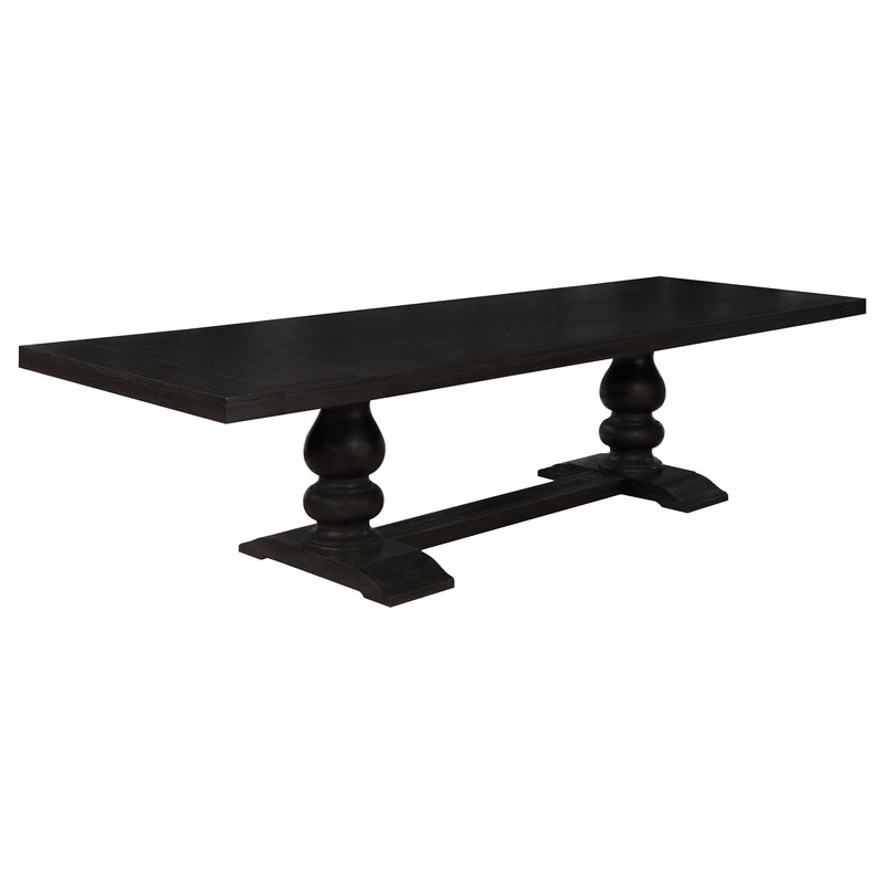 Juego de comedor rectangular Phelps, estilo "noir" envejecido