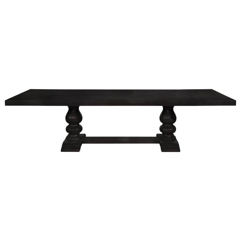 Juego de comedor rectangular Phelps, estilo "noir" envejecido