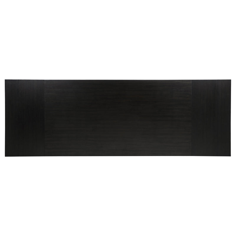 Juego de comedor rectangular Phelps de 9 piezas Noir envejecido