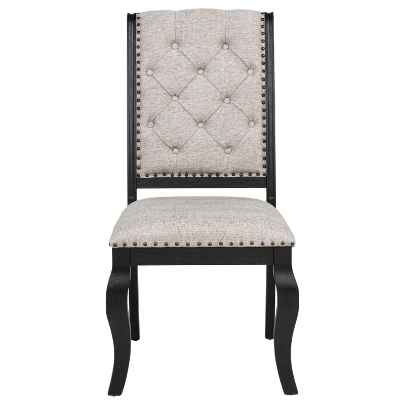 Juego de comedor rectangular Phelps de 9 piezas Noir envejecido