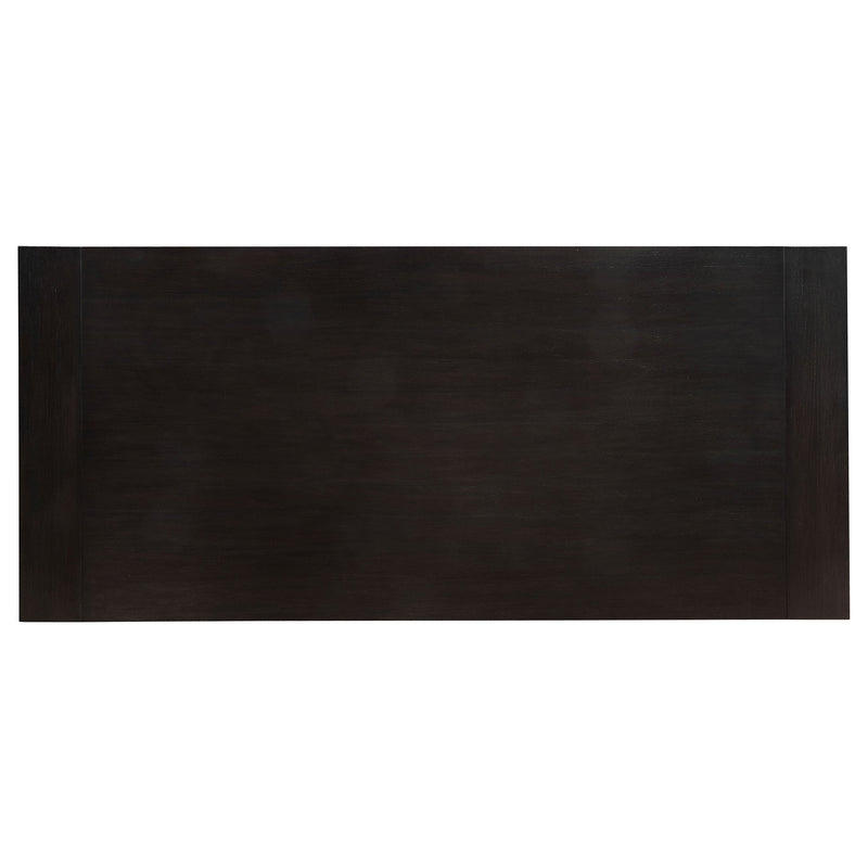 Mesa de comedor Phelps de 123 pulgadas con hoja extensible, Noir envejecido