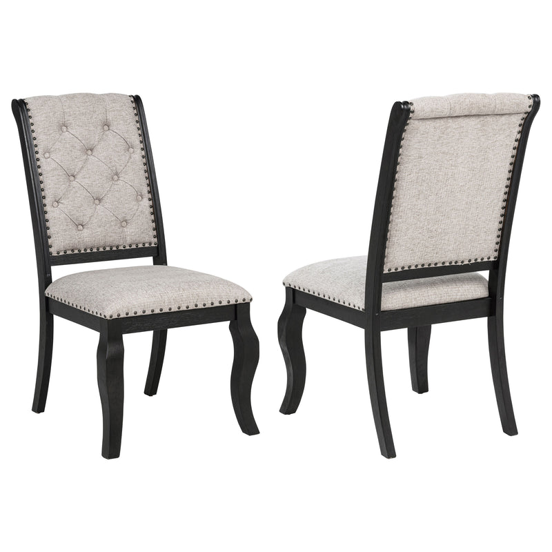 Silla de comedor tapizada Phelps Noir desgastado color canela (juego de 2)
