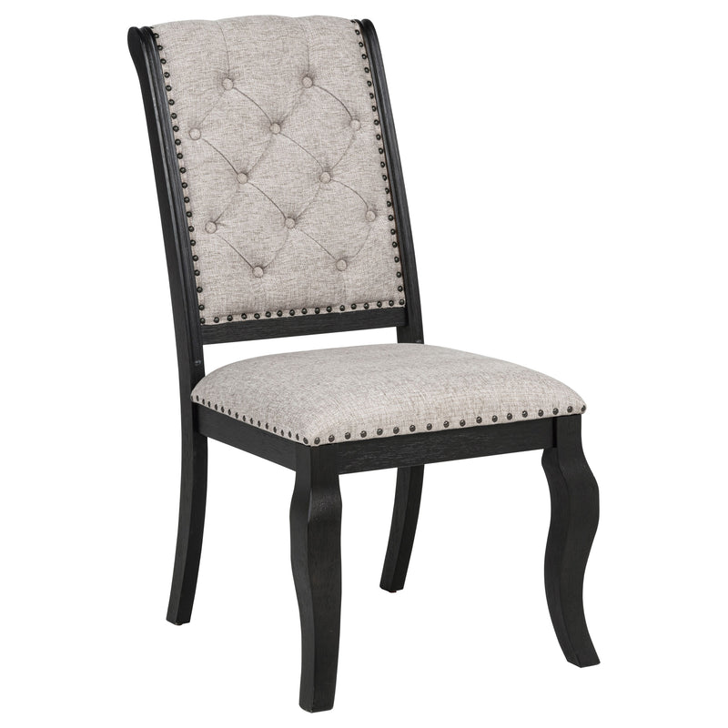 Silla de comedor tapizada Phelps Noir desgastado color canela (juego de 2)
