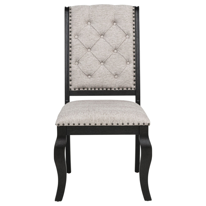 Silla de comedor tapizada Phelps Noir desgastado color canela (juego de 2)