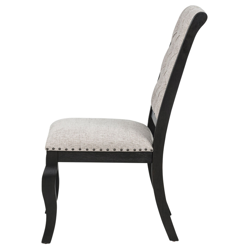 Silla de comedor tapizada Phelps Noir desgastado color canela (juego de 2)