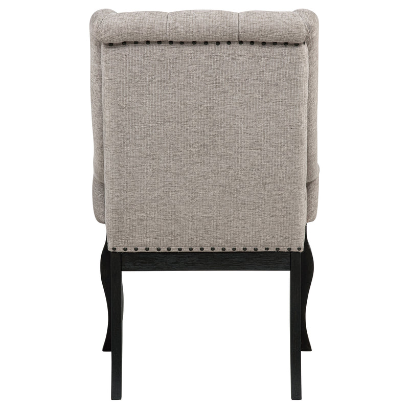 Sillón de comedor tapizado Phelps Tan Distressed Noir (Juego de 2)