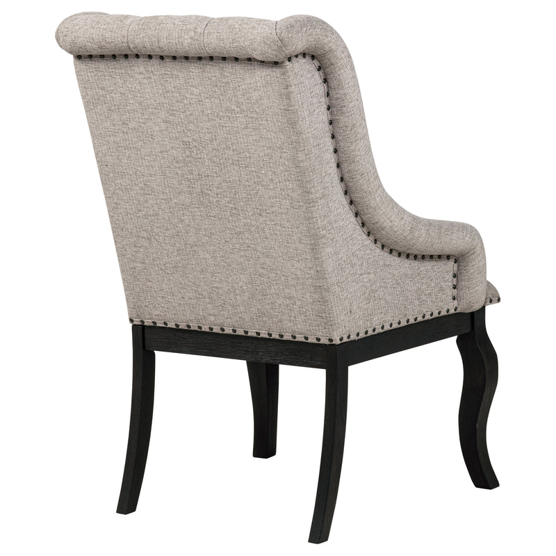 Sillón de comedor tapizado Phelps Tan Distressed Noir (Juego de 2)