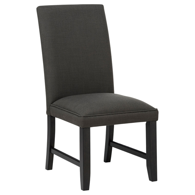 Silla auxiliar tapizada Berning Parson, naranja salmón (juego de 2)
