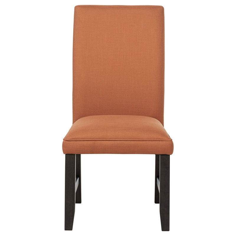 Silla auxiliar tapizada Berning Parson, naranja salmón (juego de 2)