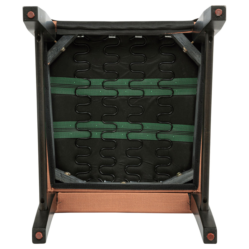 Silla auxiliar tapizada Berning Parson, naranja salmón (juego de 2)