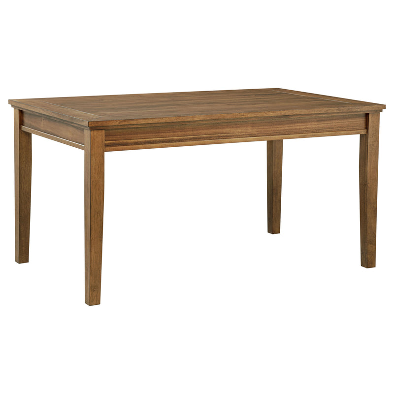 Mesa de comedor rectangular de madera Atwood, marrón cálido