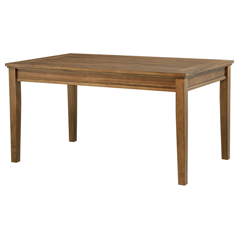 Mesa de comedor rectangular de madera Atwood, marrón cálido