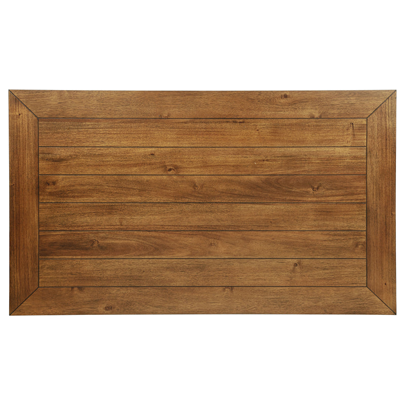 Mesa de comedor rectangular de madera Atwood, marrón cálido