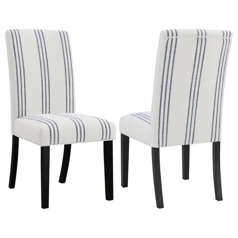 Silla lateral de comedor tapizada Herran beige (juego de 2)