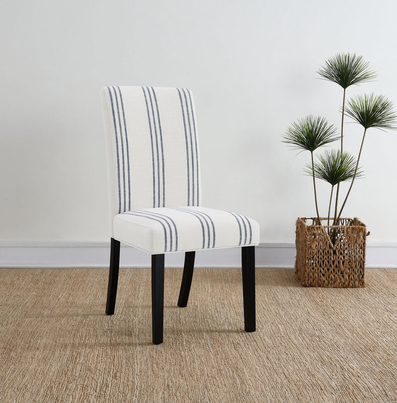 Silla lateral de comedor tapizada Herran beige (juego de 2)