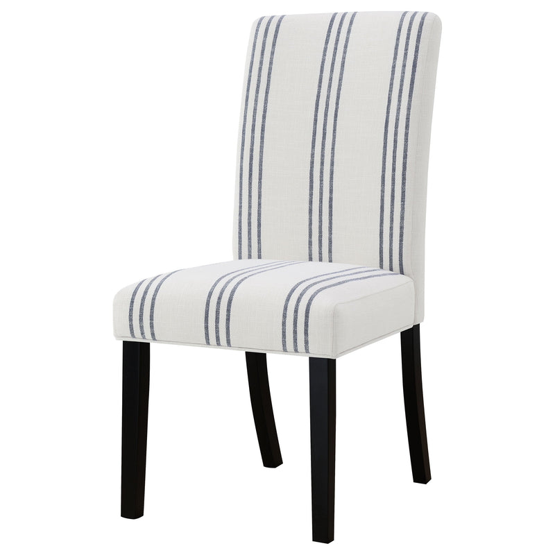 Silla lateral de comedor tapizada Herran beige (juego de 2)