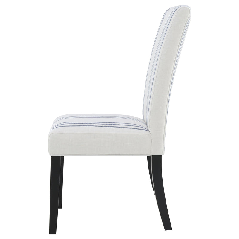 Silla lateral de comedor tapizada Herran beige (juego de 2)