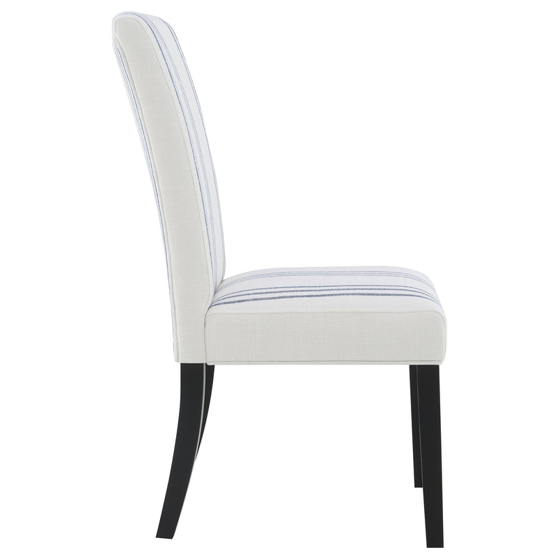 Silla lateral de comedor tapizada Herran beige (juego de 2)