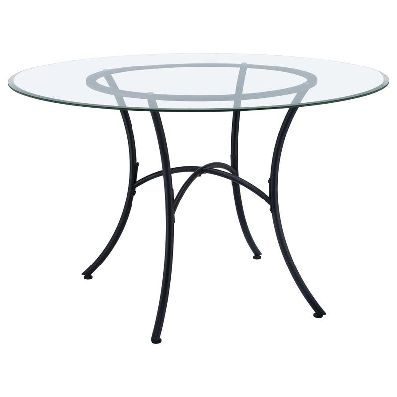 Kline 48-inch Round Glass Top Dining Table