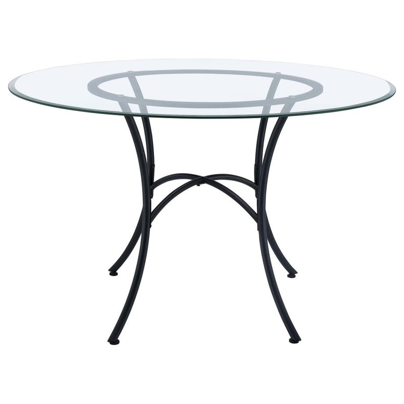 Kline 48-inch Round Glass Top Dining Table