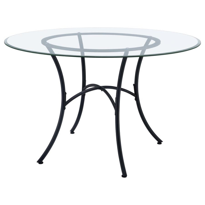 Kline 48-inch Round Glass Top Dining Table