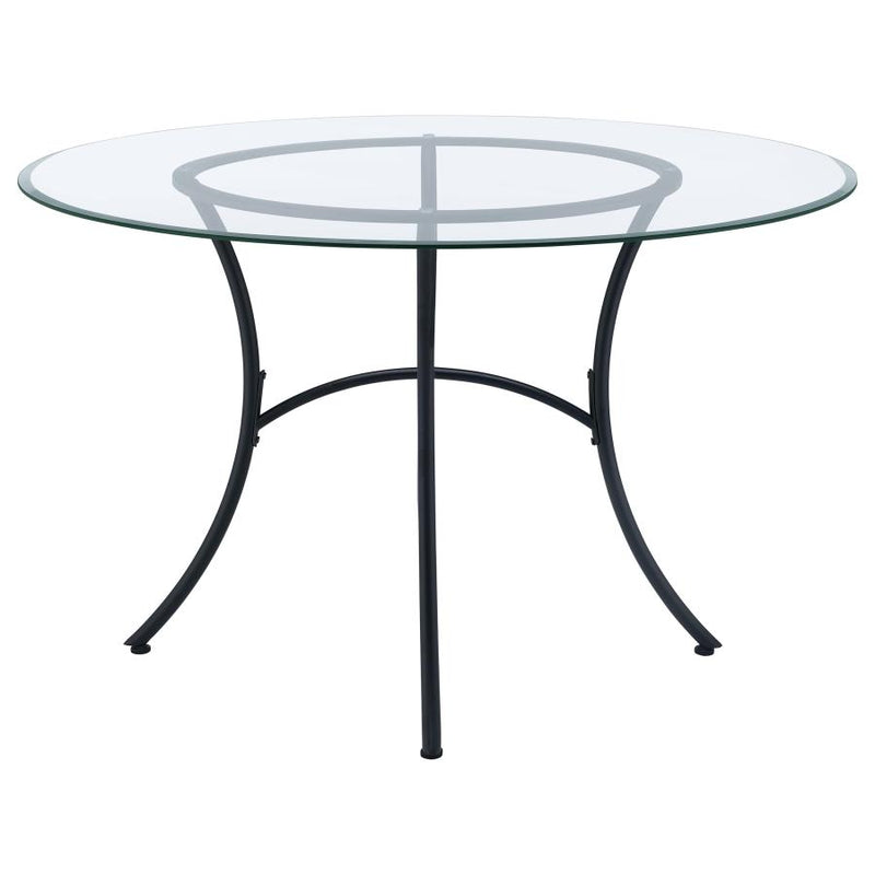 Kline 48-inch Round Glass Top Dining Table